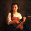 The Mandolin Player art print by Mary Cassatt (1872)