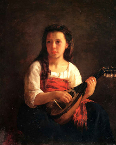 The Mandolin Player art print by Mary Cassatt (1872)