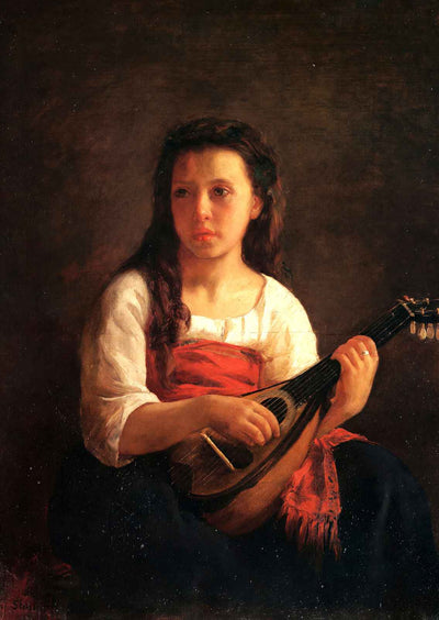 The Mandolin Player Art Print 1872 Painting by Mary Cassatt (6 Sizes)