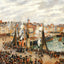 Fishmarket, Dieppe, Grey Weather, Morning Art Print 1902 by Pissarro (6 Sizes)