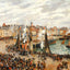 Fishmarket, Dieppe, Grey Weather, Morning Art Print 1902 by Pissarro (6 Sizes)