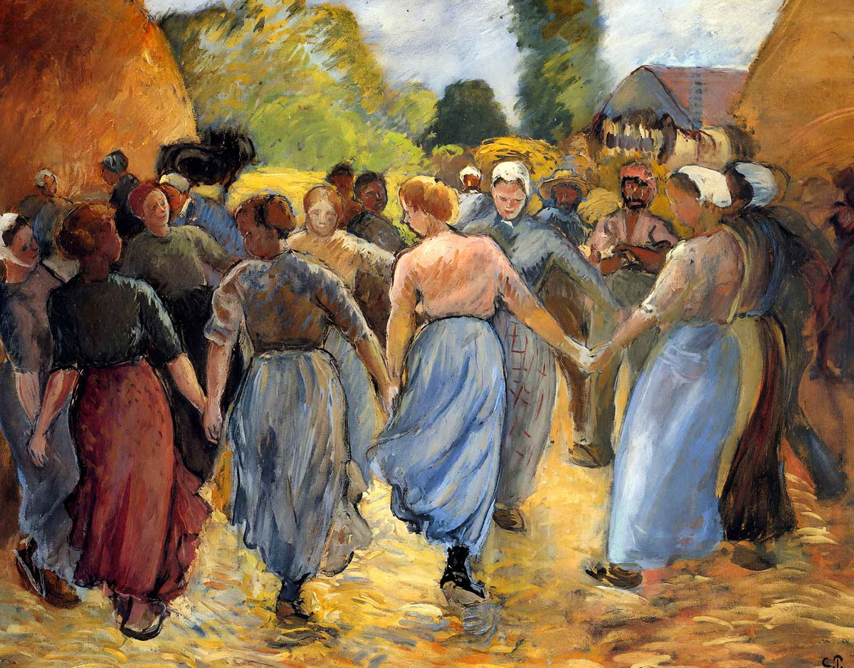 The Roundelay 1892 Painting by Camille Pissarro Art Print (6 Sizes)