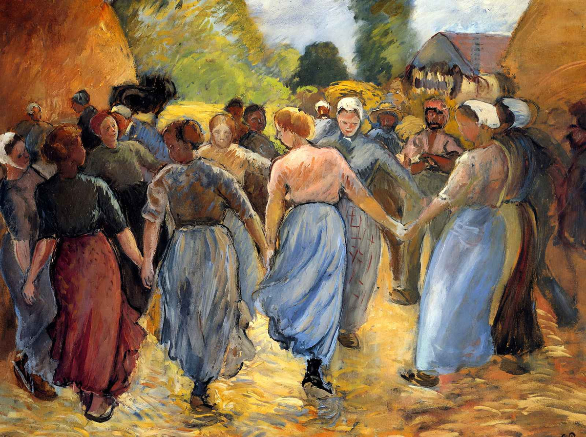 The Roundelay 1892 Painting by Camille Pissarro Art Print (6 Sizes)