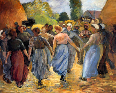 The Roundelay Painting by Camille Pissarro 8x10" Art Print (High Quality)