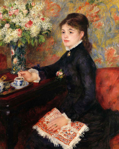 The Cup of Chocolate art print by Pierre-Auguste Renoir (1878)