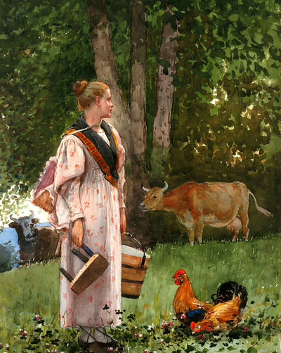 The Milk Maid art print by Winslow Homer (1878)
