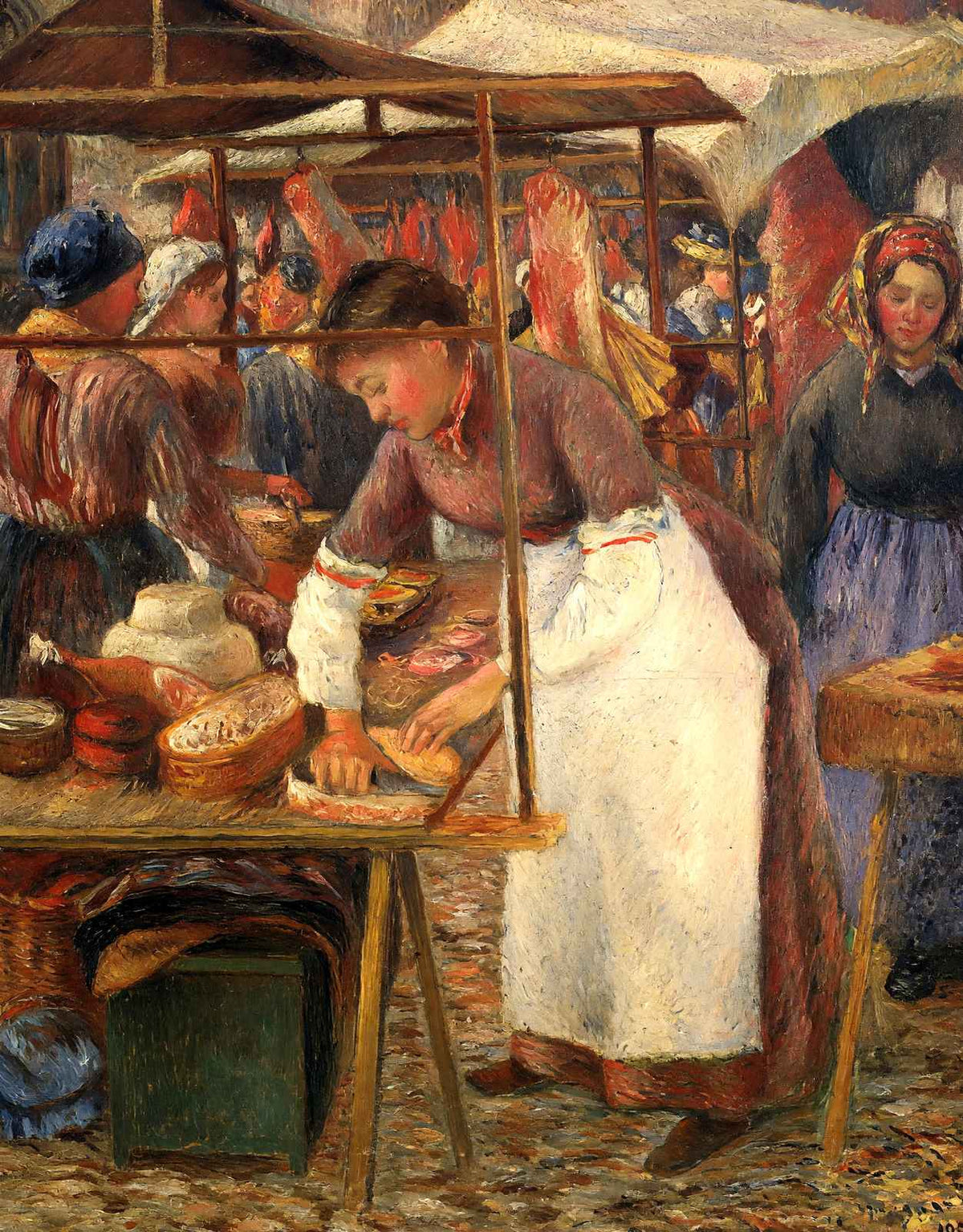 The Pork Butcher Art Print 1883 Painting by Camille Pissarro (6 Sizes)