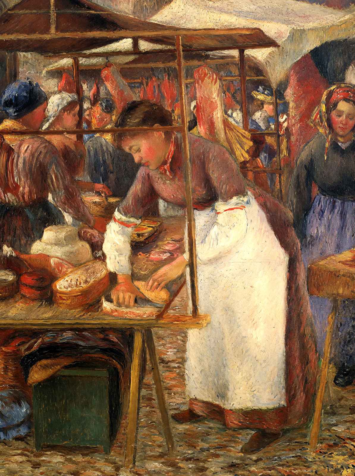 The Pork Butcher Art Print 1883 Painting by Camille Pissarro (6 Sizes)