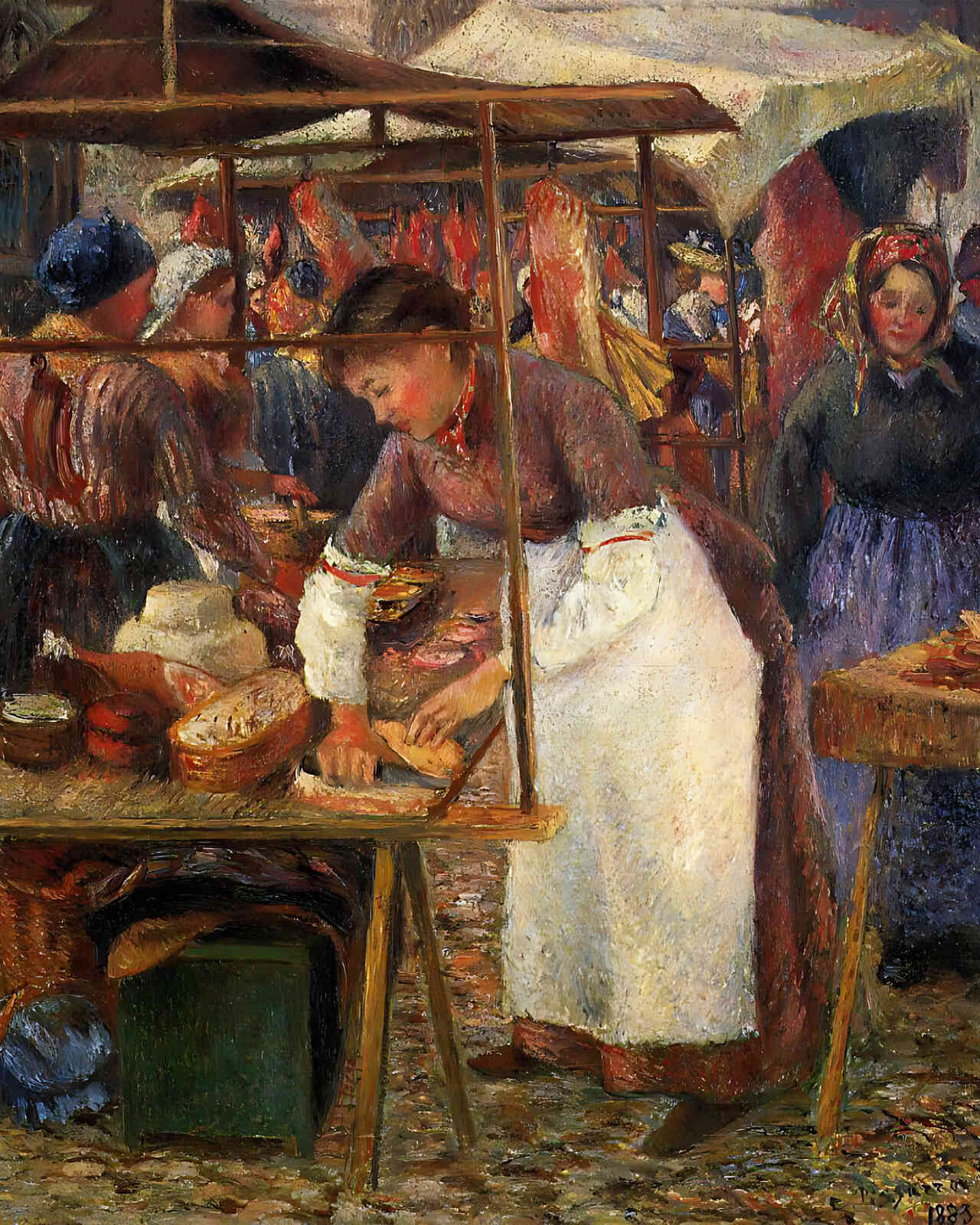 The Pork Butcher Painting by Camille Pissarro 8x10" Art Print - Premium Quality