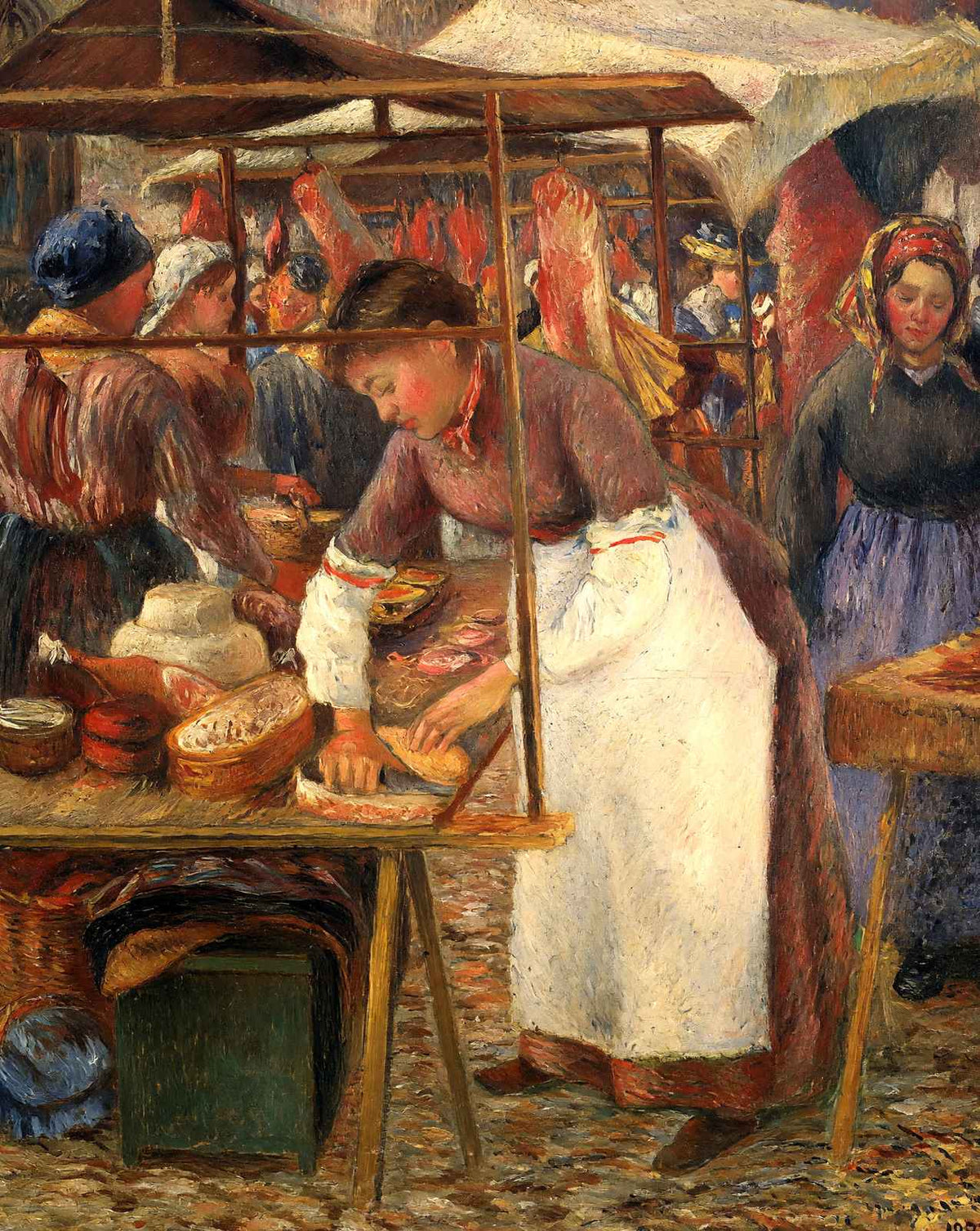 The Pork Butcher painting print by Camille Pissarro (1883)