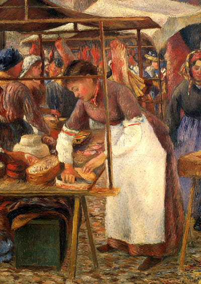 The Pork Butcher Art Print 1883 Painting by Camille Pissarro (6 Sizes)