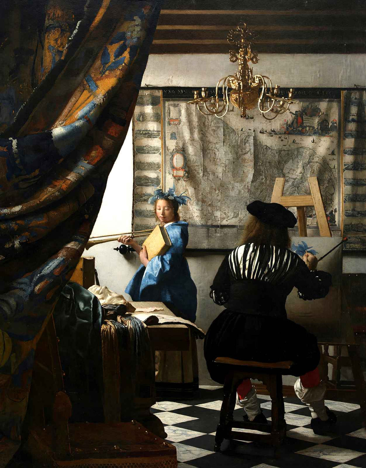The Art of Painting 1668 Painting by Johannes Vermeer Fine Art Print (6 Sizes)