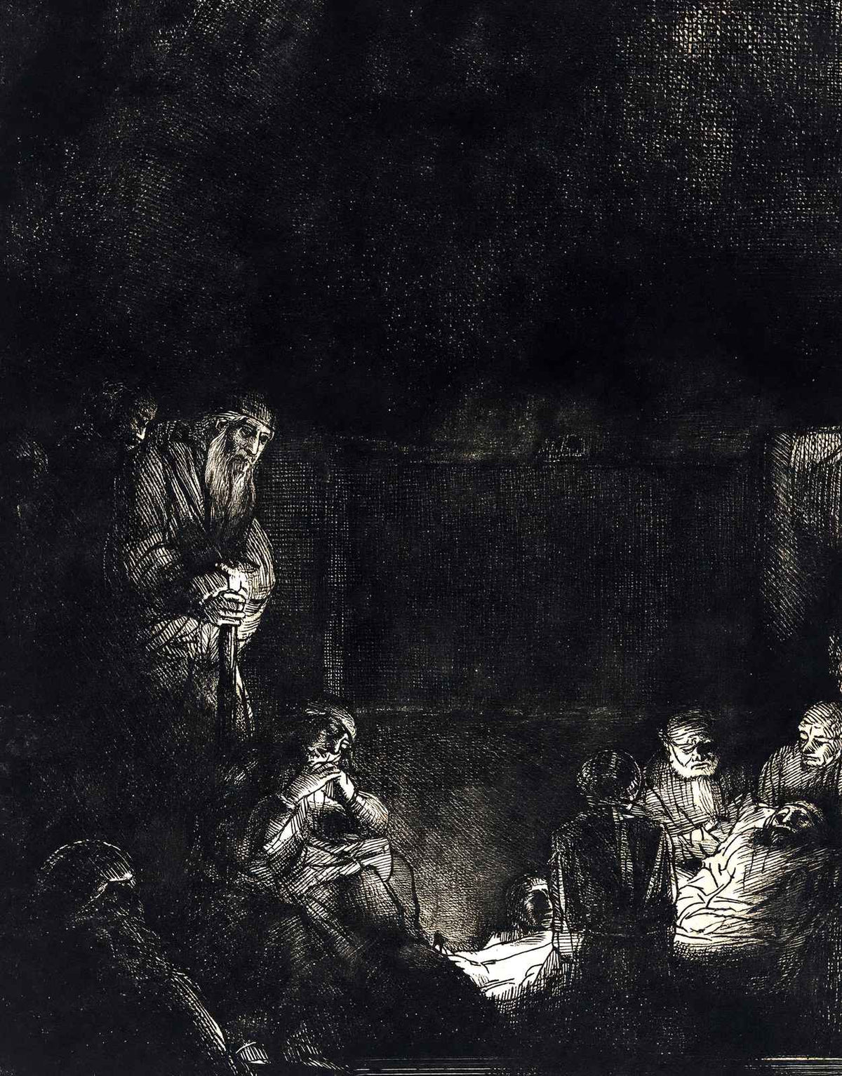 The Entombment Fine Art Print 1654 Drawing by Rembrandt (6 Sizes) - Acid Free