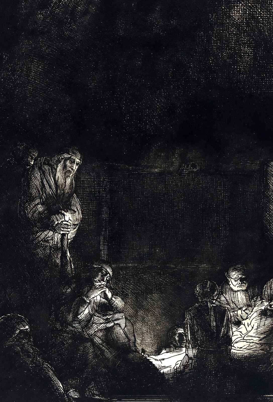 The Entombment Fine Art Print 1654 Drawing by Rembrandt (6 Sizes) - Acid Free