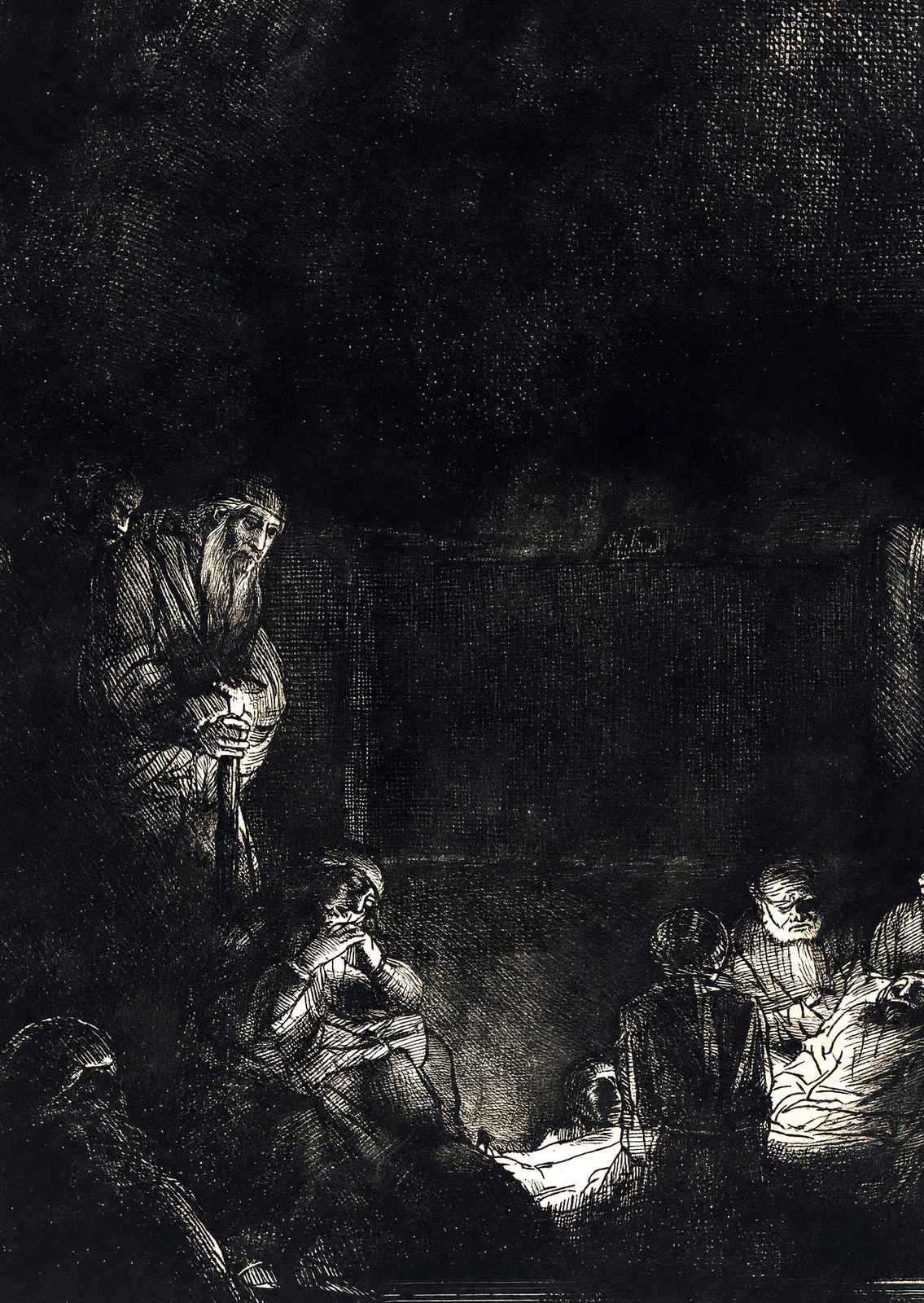 The Entombment Fine Art Print 1654 Drawing by Rembrandt (6 Sizes) - Acid Free