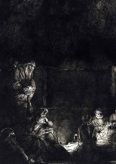 The Entombment Fine Art Print 1654 Drawing by Rembrandt (6 Sizes) - Acid Free