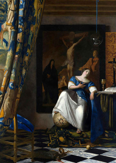 The Allegory of Faith Painting by Johannes Vermeer Fine Art Print (6 Sizes)