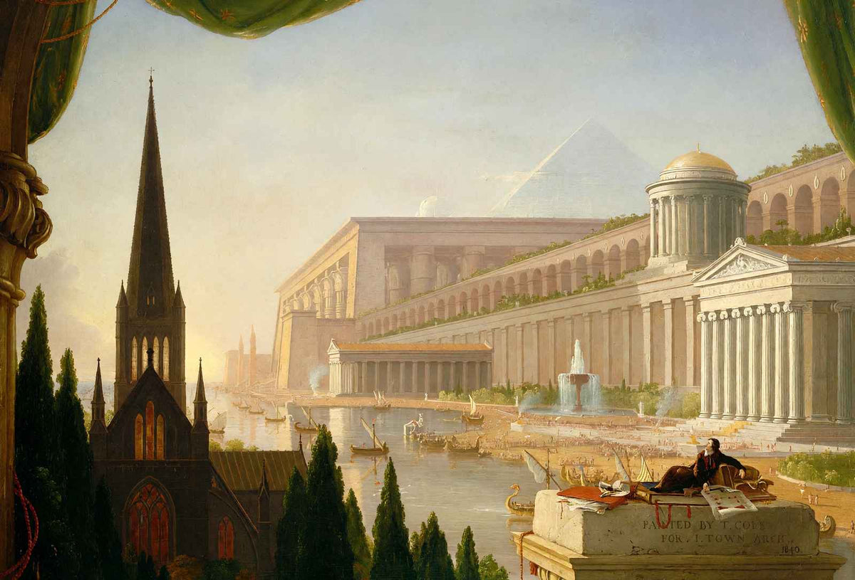 The Architect's Dream 1840 Painting by Thomas Cole Premium Art Print (6 Sizes)
