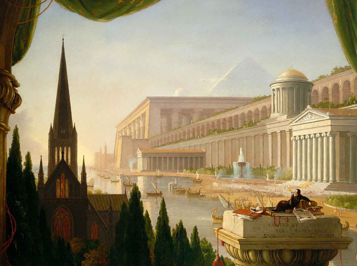The Architect's Dream 1840 Painting by Thomas Cole Premium Art Print (6 Sizes)