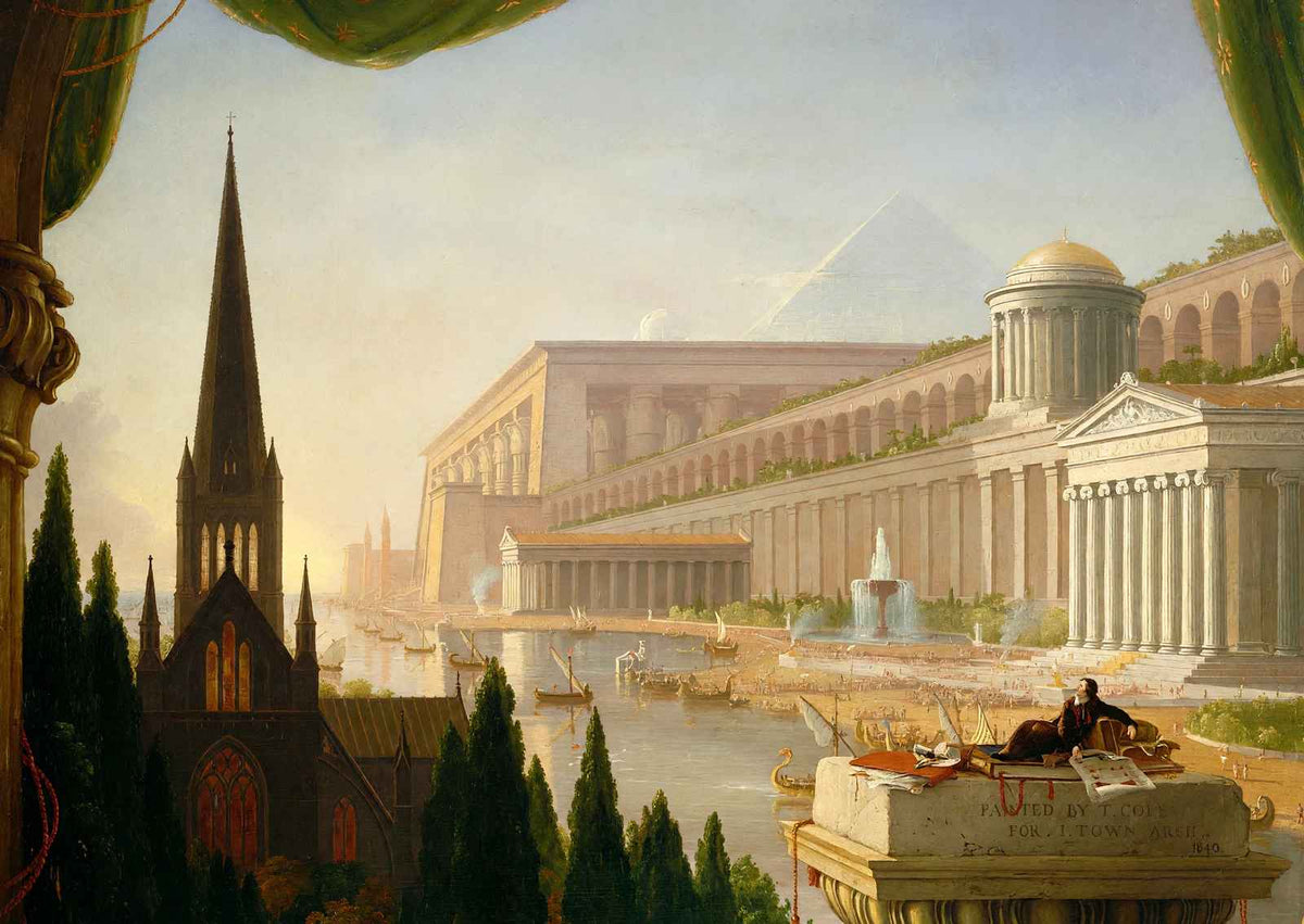 The Architect's Dream 1840 Painting by Thomas Cole Premium Art Print (6 Sizes)