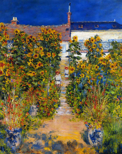 The Artist's Garden at Vetheuil painting by Claude Monet (1880)