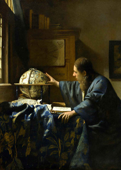 The Astronomer Painting by Johannes Vermeer Premium Art Print (6 Sizes)