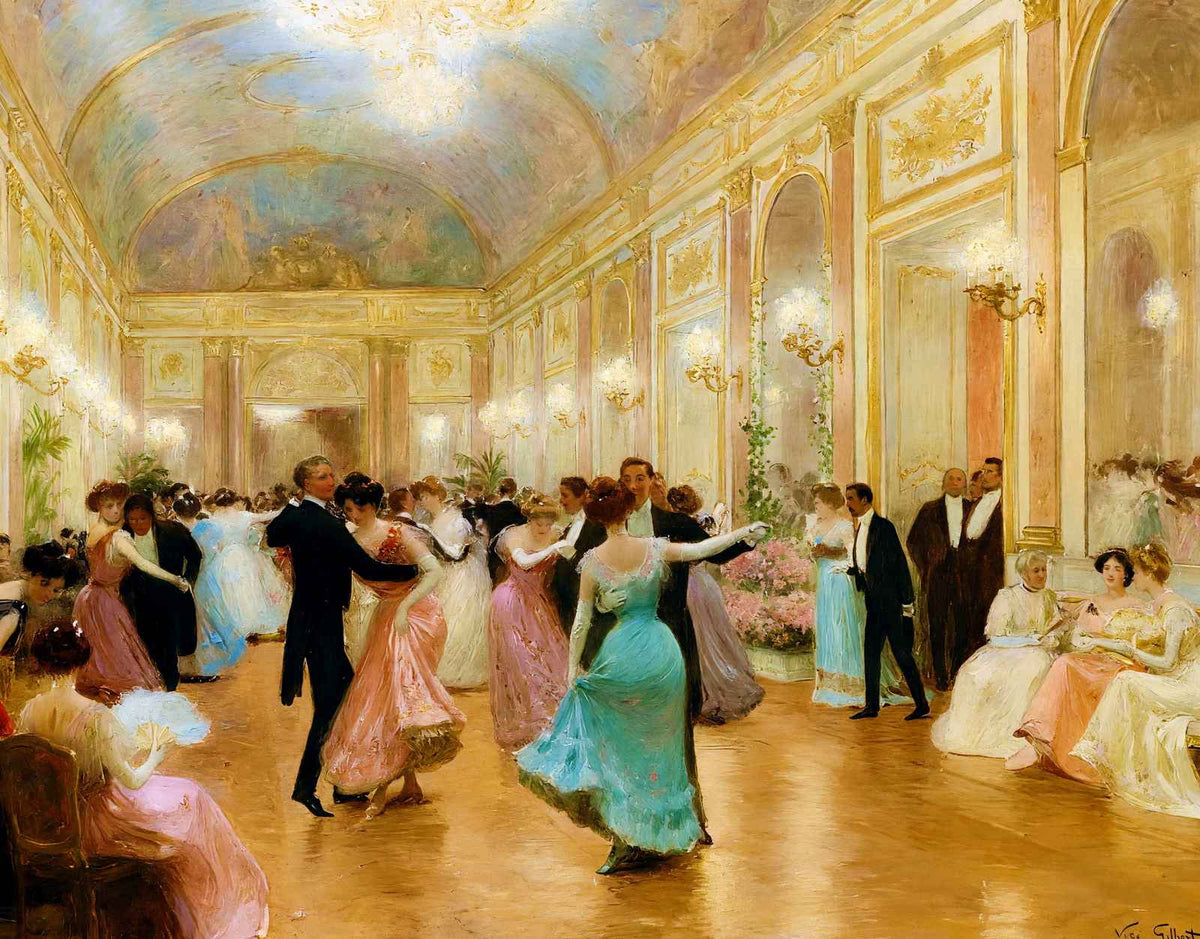 The Ball or An Elegant Evening by Victor Gilbert Fine Art Print (6 Sizes)