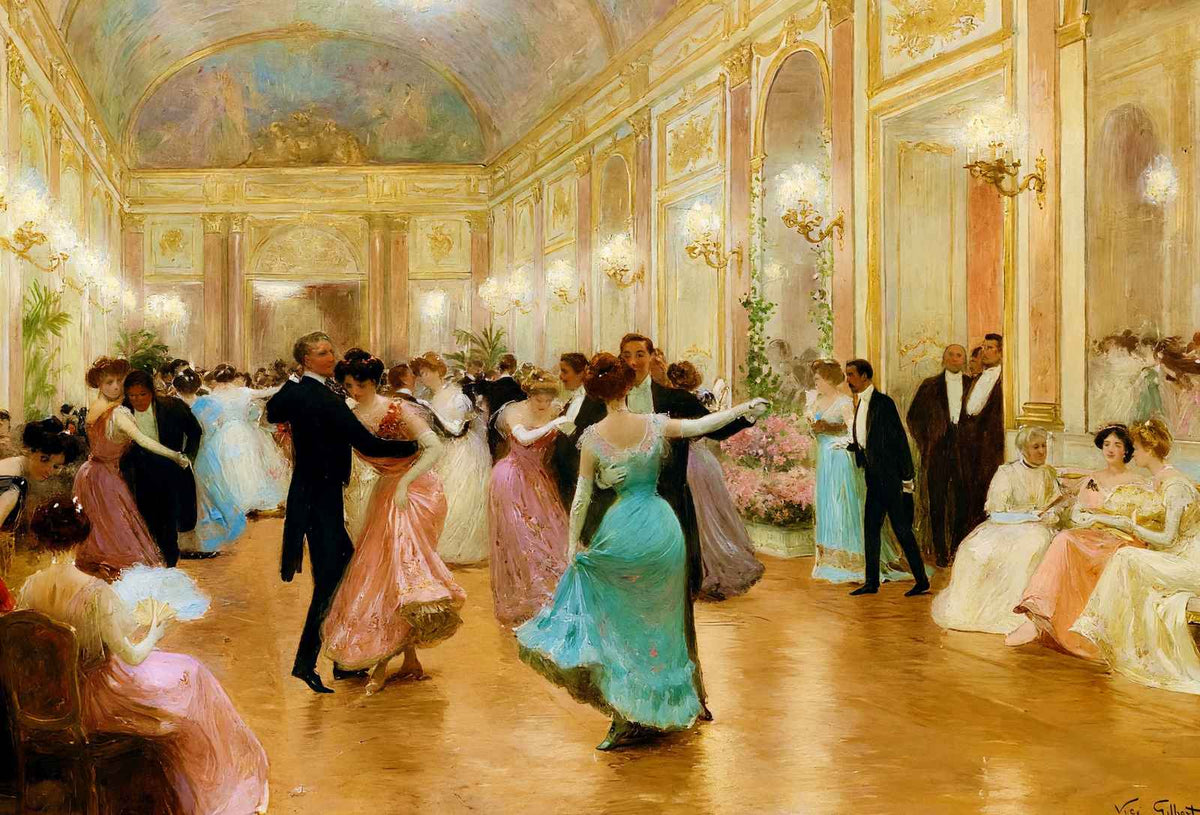 The Ball or An Elegant Evening by Victor Gilbert Fine Art Print (6 Sizes)