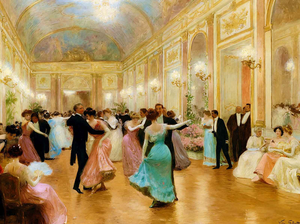 The Ball or An Elegant Evening by Victor Gilbert Fine Art Print (6 Sizes)