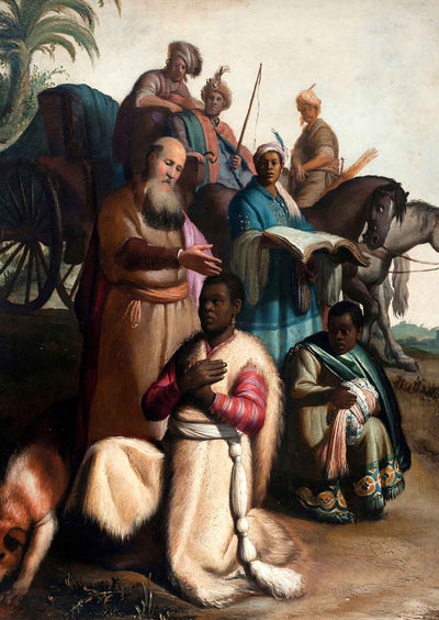 The Baptism of the Eunuch Art Print Painting by Rembrandt, 1626 (6 Sizes)