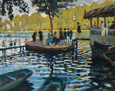 The Bathers - La Grenouillère art print by Claude Monet (1869)
