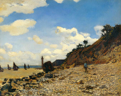 The Beach at Honfleur fine art print by Claude Monet (1864)