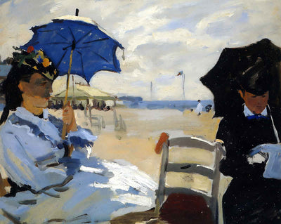 The Beach at Trouville art print by Claude Monet (1870)