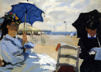 The Beach at Trouville 1870 Painting by Claude Monet Art Print (6 Sizes)
