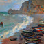 The Beach at Etretat 1883 Painting by Claude Monet Fine Art Print (6 Sizes)