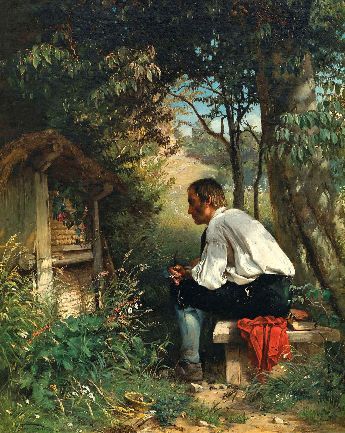 The Bee Friend art print (1863)