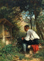 The Bee Friend Fine Art Print 1863 by Hans Thoma (6 Sizes) - Beehive, Beekeeper