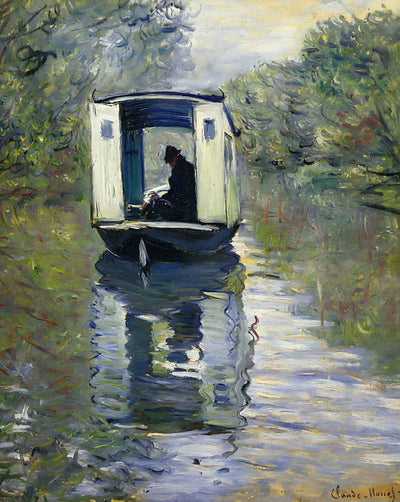 The Boat Studio art print by Claude Monet (1876)