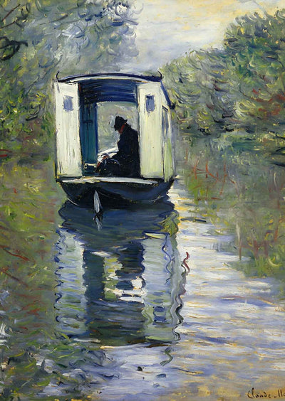 The Boat Studio Art Print 1876 Painting by Claude Monet (6 Sizes) - Restored