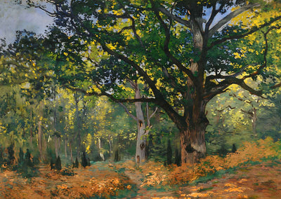 The Bodmer Oak, Fontainebleau Art Print 1865 Painting by Claude Monet (6 Sizes)