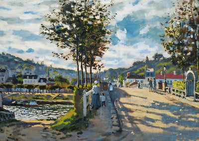 The Bridge at Bougival 1869 Painting by Claude Monet Fine Art Print (6 Sizes)