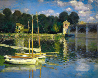 The Bridge at Argenteuil painting print by Claude Monet (1874)