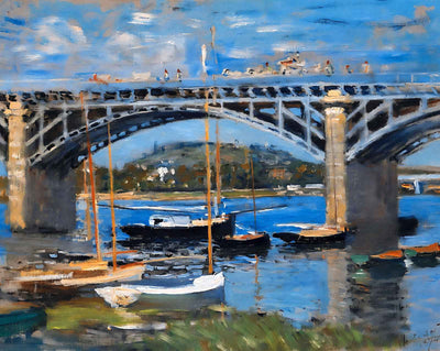 The Bridge over the Seine painting by Claude Monet (1874)