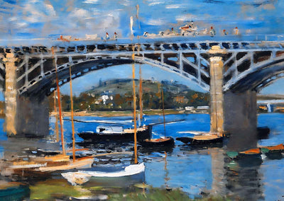 The Bridge over the Seine Art Print 1874 Painting by Claude Monet (6 Sizes)