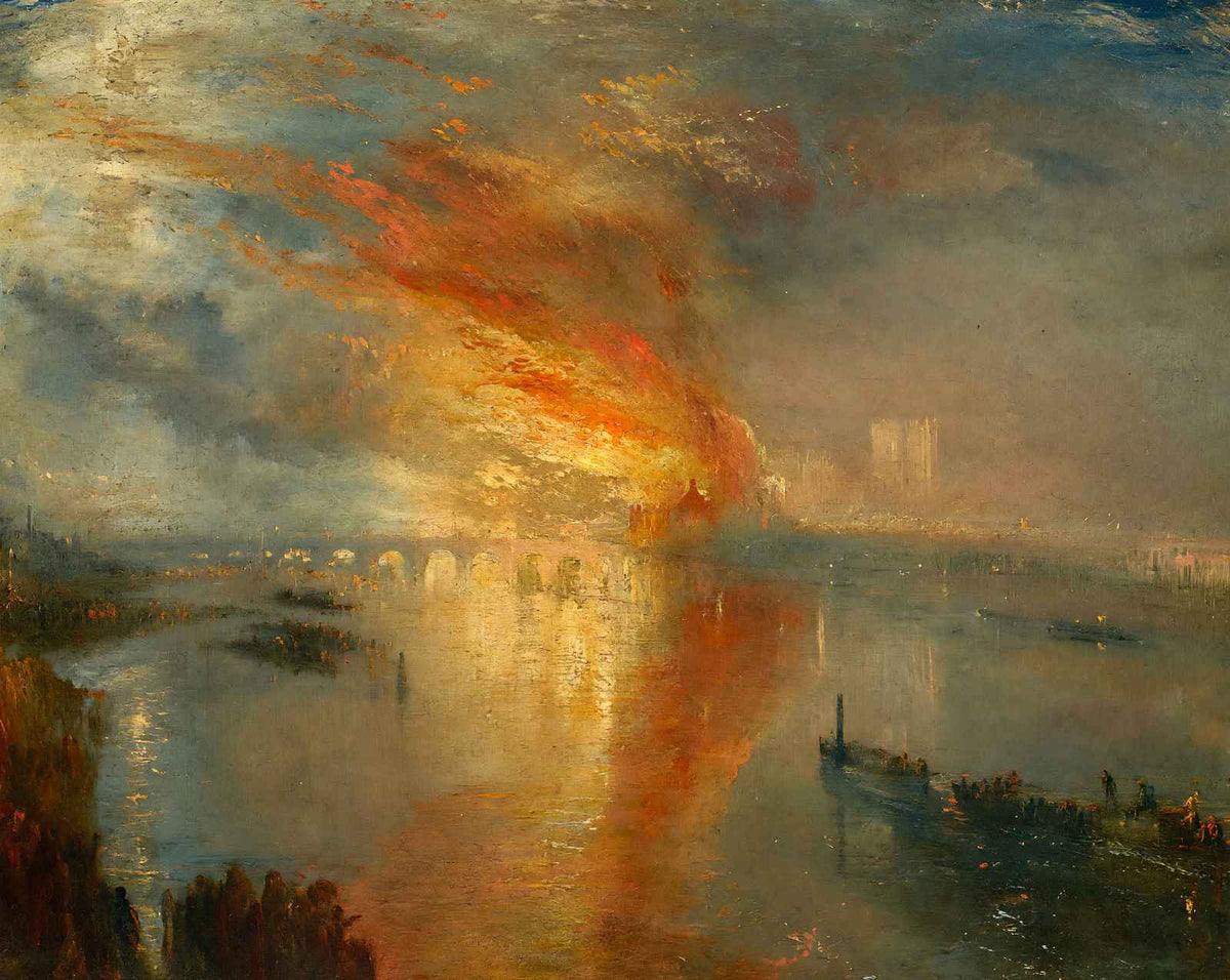 The Burning of the Houses of Parliament (Cleveland) art print by J. M. W. Turner