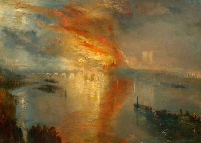 Burning of the Houses of Parliament (Cleveland) by Turner Art Print (6 Sizes)