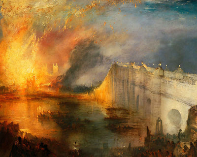 The Burning of the Houses of Lords and Commons art print by J. M. W. Turner