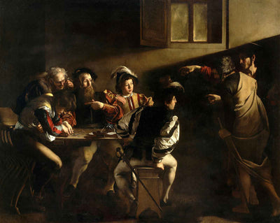 The Calling of Saint Matthew [ art print by Caravaggio