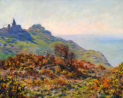 The Church at Varengeville and the Gorge of Les Moutiers fine art print by Claude Monet (1882)