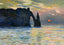 The Cliff, Étretat, Sunset Art Print Painting by Claude Monet (6 Sizes)